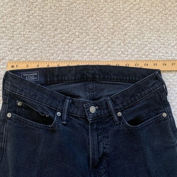 A&F Rustin Athletic Skinny Black Jeans 30x30 - Picture 6 of 9